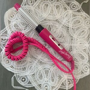 Vintage 80s Hot Pink Conair High Energy Brush Curling Iron